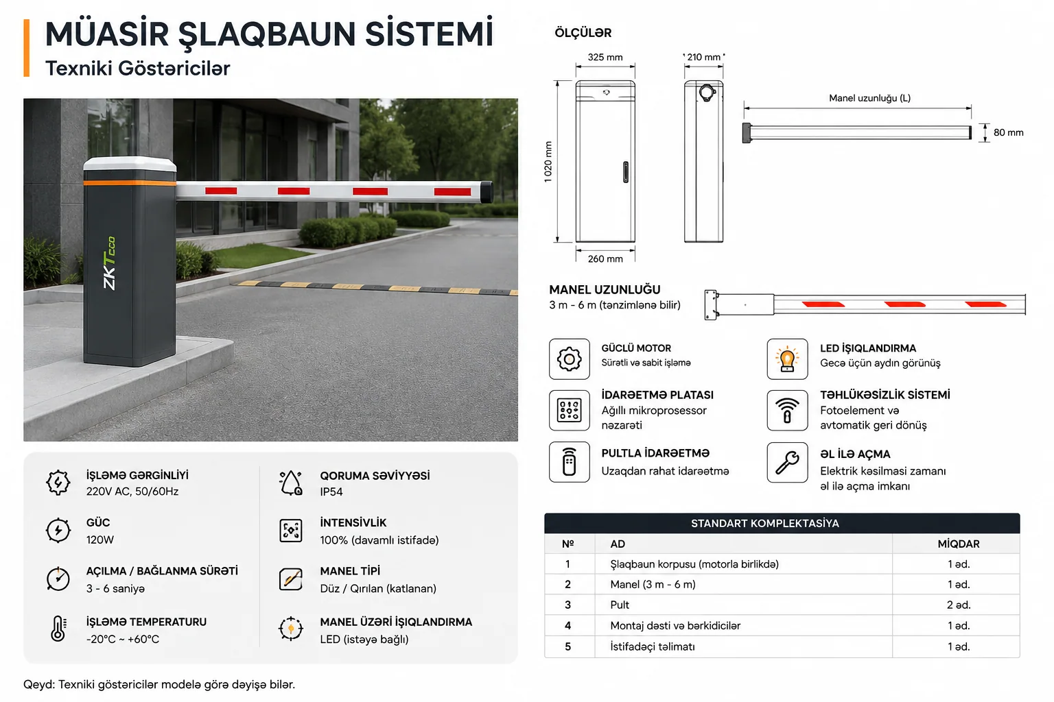 Şlaqbaum sistemləri — texniki təqdimat
